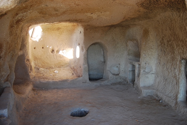 Cave homes inside Uchisar castle