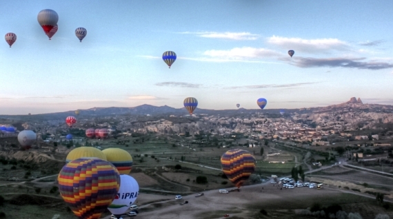 Hot air balloon ride in cappadocia