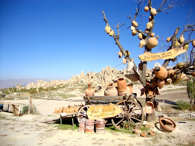 Pottery tree in Cappadocia