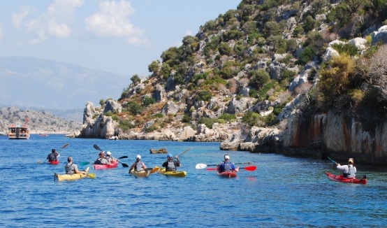 Sea kayaking over Kekova